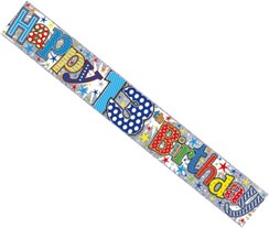 Age 13 Boy Foil Party Banner - Multicoloured Happy 13th Birthday