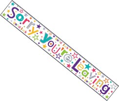 Sorry You're Leaving Silver Foil Party Banner - Sorry You Are Leaving