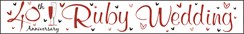 Anniversary 40 Ruby Foil Party Banner - Ruby 40th Anniversary
