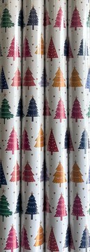 24m Christmas Gift Wrapping Paper 4x6m Roll Cut Guide White Coloured Xmas Trees