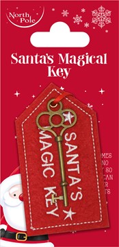Children's Novelty Silver 2.25" Santa's Magic Key - For Houses Without A Chimney Children's Novelty Silver 2.25" Santa's Magic Key - For Houses Without A Chimney