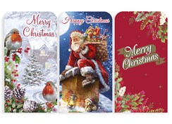 Pack Of 3 Christmas Money Wallet Gift Cards & Envelopes - Mixed Traditional