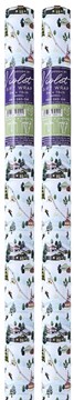 6m (2x3m) Traditional Christmas Gift Wrapping Paper - Alpine Ski Village