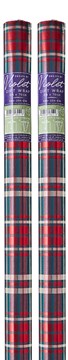 6m (2x3m) Traditional Gift Wrapping Paper Hogmanay Tartan - Red Green & Gold