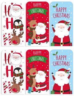 Pack Of 6 Christmas Money Wallet Gift Cards & Envelopes - Cute Santa Snowman
