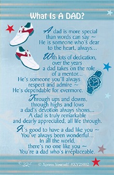 Xpress Yourself Mini Keepsake Card 3.25" x 2" - What Is A Dad?