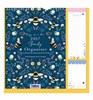 2027 Family Organiser Calendar 5 Column Memo Pad & Shopping List - Bees Flowers