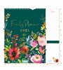 2025 Family Organiser Calendar 5 Column with Memo Pad & Shopping List - Floral