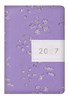 2027 Small Pocket Week To View Diary Leather Effect Glitter Floral - Lilac