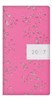 2027 Slim Week To View Fashion Diary - Leather Effect Glitter Floral - Pink