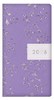 2026 Slim Week To View Fashion Diary - Leather Effect Glitter Floral - Lilac