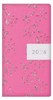 2026 Slim Week To View Fashion Diary - Leather Effect Glitter Floral - Pink