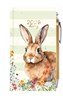 2026 Slim Week To View Hardback Diary & Pen - Rabbit and Wild Flowers