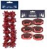 Pack of 12 Small Glitter Christmas Gift Bows and 6 Metallic Ribbon - Plain Red