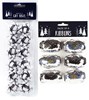 Pack of 12 Small Glitter Christmas Gift Bows and 6 Metallic Ribbon - Silver