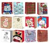 Set of 12 Medium Christmas Gift Bags Rope Handle & Tags Cute & Traditional