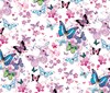 Traditional Female Wrapping Paper & 1 Sheet & Matching Gift Tag - Butterflies