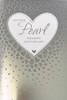 Pearl 30th Wedding Anniversary Card - Silver Foil with Glitter Hearts 7.75x5.25"