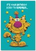 Humour Birthday Card - It's Your Birthday! A Day To Remember... 7.5 x 5.25"