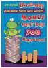 Funny Humour Birthday Joke Card - Money Can't Buy Happiness 7.5" x 5.25"