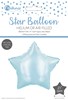 21" Star Foil Balloon Helium or Air Fill with inflating straw Ribbon Baby Blue