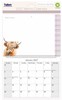 2027 Spiral Bound Memo Board Calendar & Write On Wipe Off Pen - Highland Cow