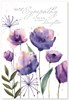 Loss of Your Daughter Sympathy Card - Purple Flowers with Silver Foil 7.5x5.25"
