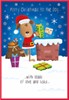 To The Dog Christmas Card - Santa Dog Putting Gifts Down Chimney Foil 7.5x5.25"