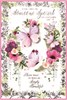 Someone Special Mother's Day Card - Pink Flowers Butterflies and Silver Foil 9x6
