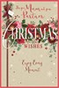 Mum & Partner Christmas Card with Insert - Red and Pink Flowers with Foil 9x6"