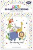 Pack Of 20 Children's Birthday Party Invites With Envelopes - Jungle Animal