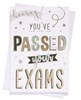 Passed Your Exams Greetings Card - Black Silver and Gold with Foil 7.5" x 5.25"