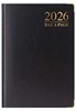 2026 A6 Page a Day Hardback Diary with Metal Corners & Ribbon Marker - Black
