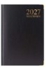 2027 A6 Week To View Hardback Diary with Metal Corners & Ribbon Marker - Black