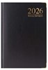 2026 A6 Week To View Hardback Diary with Metal Corners & Ribbon Marker - Black