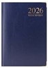 2026 A6 Week To View Hardback Diary with Metal Corners & Ribbon Marker - Blue