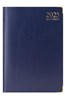 2025 A4 Page a Day Hardback Diary with Full Page Saturday Sunday - Blue
