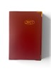 2027 Pocket Week To View PVC Leather Effect Diary With Metal Corners - Red