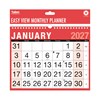 2027 A4 Landscape Easy Month To View Spiral Bound Wall Planner Calendar