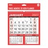2027 Three Month To View Spiral Bound Wall Planner Calendar
