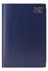 2027 A4 Week To View Padded Hardback Desk Diary with Metal Corners Blue