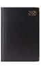 2026 A4 Week To View Padded Hardback Desk Diary with Metal Corners - Black