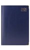 2026 A4 Week To View Padded Hardback Desk Diary with Metal Corners Blue