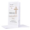 Confirmation Day Greetings Card - Gold Metallic Foil Cross 9"x4.75"