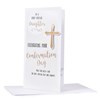 Daughter Confirmation Day Card - Gold Foil Cross 8.75x4"