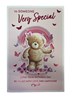 Someone Special Mother's Day Card - Cute Bear, Rainbow & Butterflies 9" x 6"