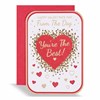 From The Dog Valentine's Day Card - 3D Heart with Gold and Glitter 7x5.25"