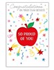 Passed Your Exams Card - Congratulations on Your Exam Results Red Apple 9x6"