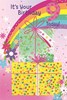 Age 9 Girl Birthday Card - 9th Birthday Rainbow Presents Silver Foil 7.75x5.25"