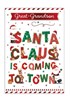 Great Grandson Christmas Card - Santa Claus is Coming to Town Red Foil 7.5x5.25"
